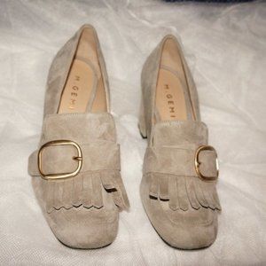 M. Gemi Block Heel Tan Suede 6.5